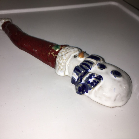 Snowman Ornament with Extra Long Hat: Christmas Unique Eclectic Gift Present - Picture 12 of 12